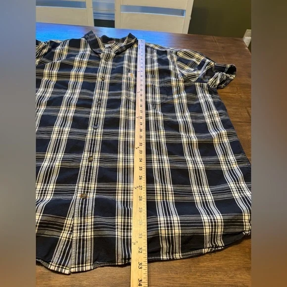 Carhartt Short Sleeve Relaxed Fit Button Down Shirt Men’s SZ 4XL Plaid Casual - Picture 9 of 9